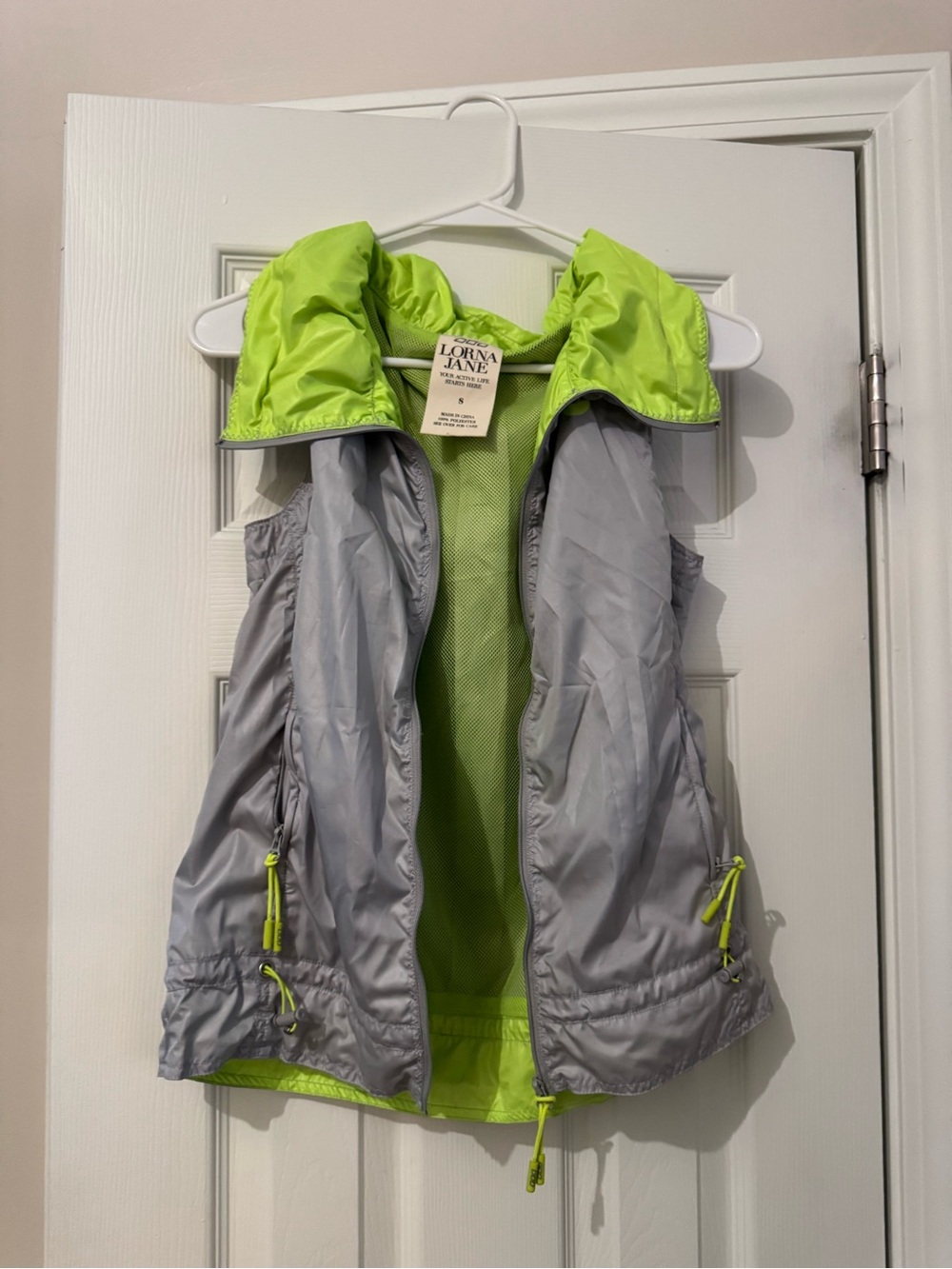 Lorna Jane Lime & Gray Lightweight Active Vest